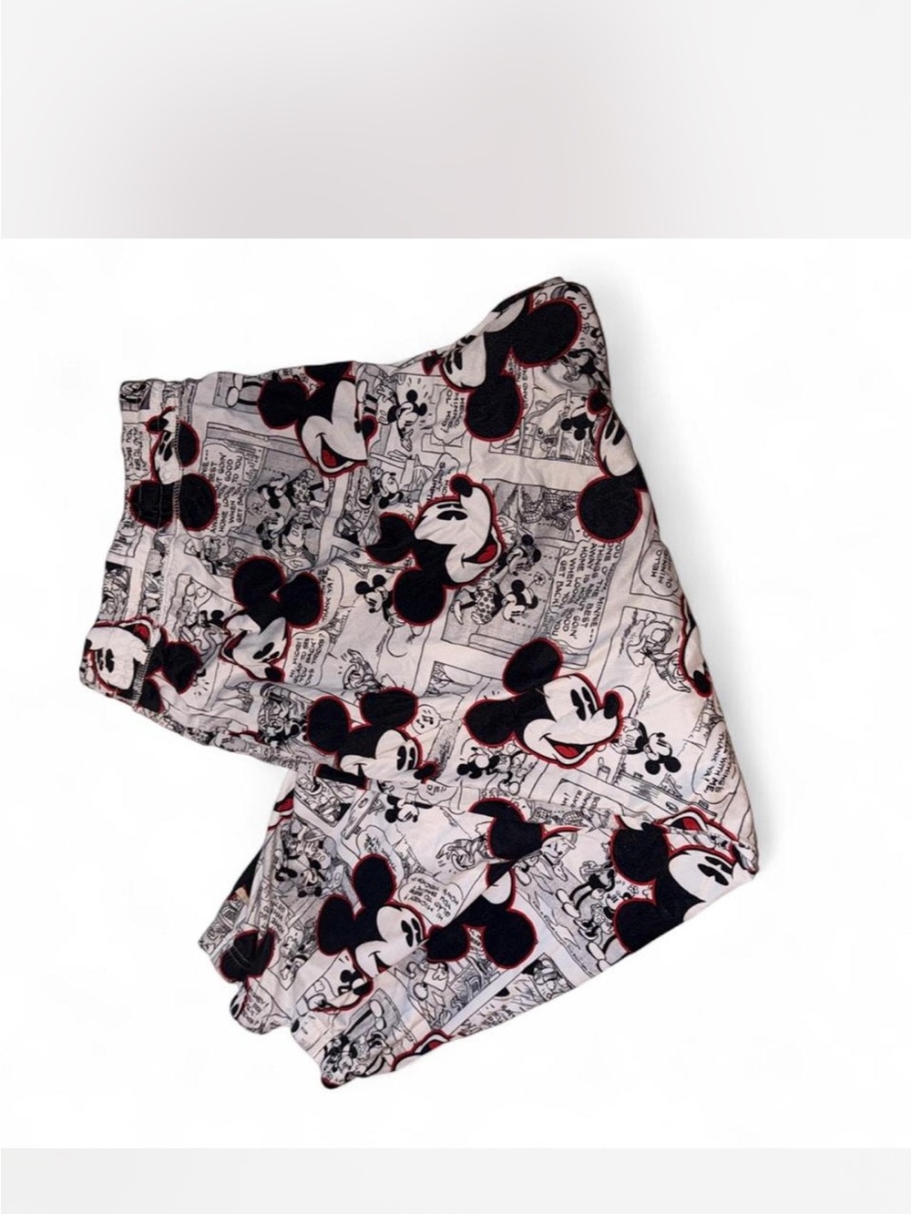 Disney Mickey Mouse Black and White Comic Print Pajama Pants - Picture 1 of 6